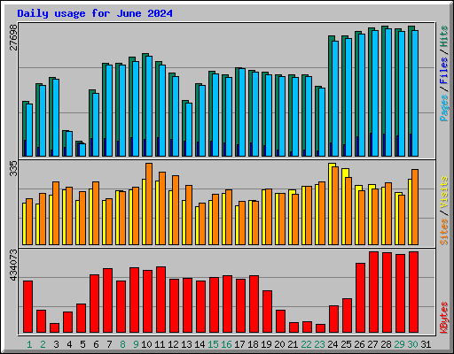 Daily usage for June 2024