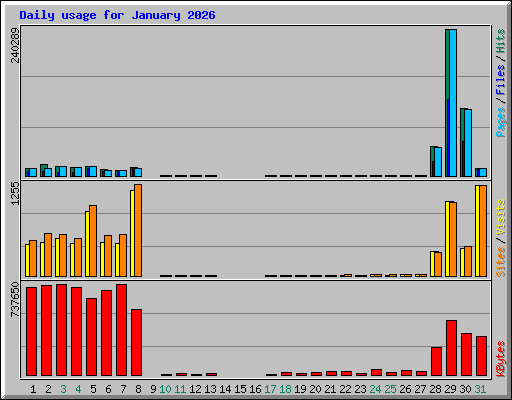 Daily usage for January 2026