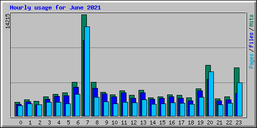 Hourly usage for June 2021