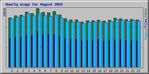 Hourly usage for August 2022