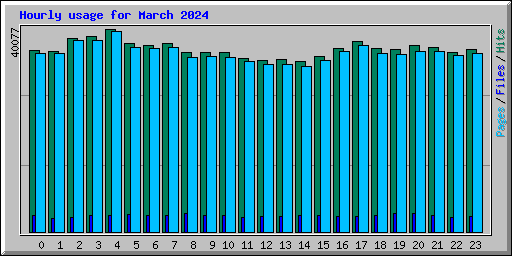 Hourly usage for March 2024