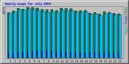 Hourly usage for July 2024