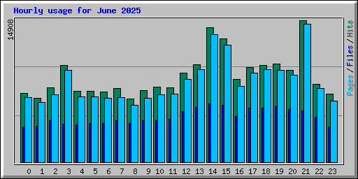Hourly usage for June 2025