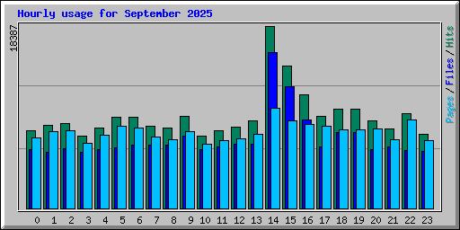 Hourly usage for September 2025