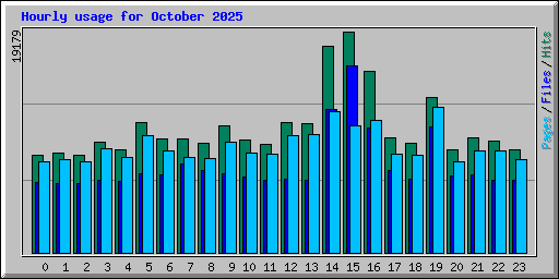 Hourly usage for October 2025