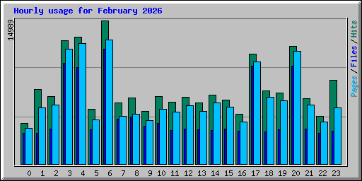Hourly usage for February 2026