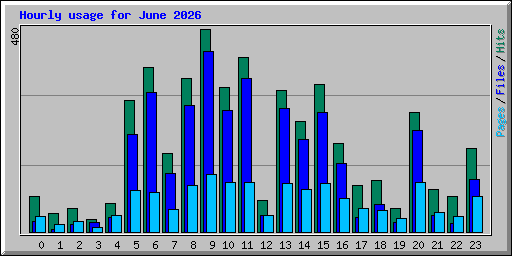 Hourly usage for June 2026